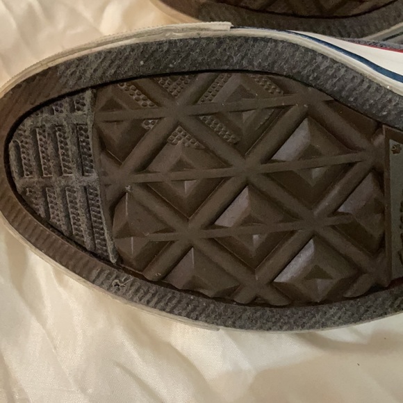 Converse Stone Wash Gray and Red Hi-Top - Picture 5 of 9